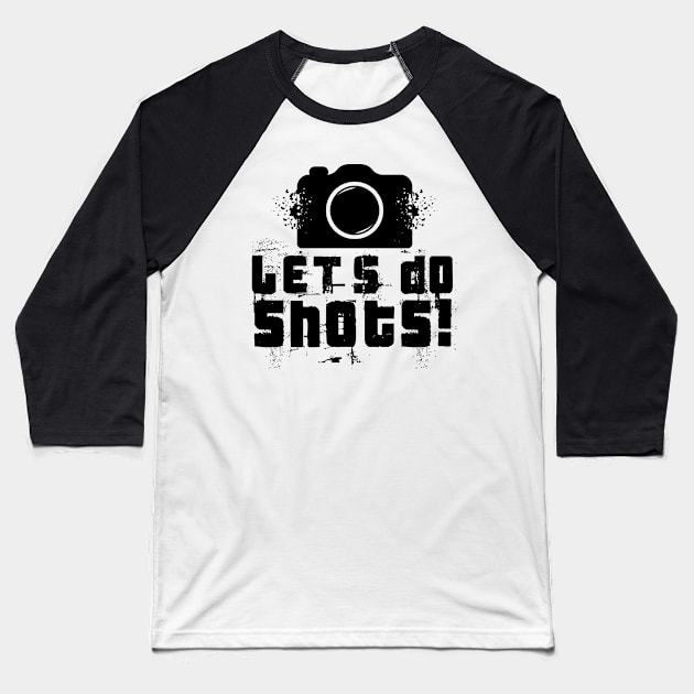 Let's Do Shots Fractal Funny Baseball T-Shirt by Mellowdellow